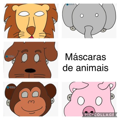 Máscaras para estimular onomatopéias